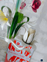 Load image into Gallery viewer, 60's Charming Florentine Chandelier Enameled Metal Tole Flowers Italian Ceiling3
