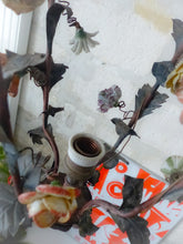 Load image into Gallery viewer, Rare French Antique Louis XVI Lantern Chandelier Porcelain Flowers Foliage 1930
