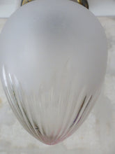 Load image into Gallery viewer, Antique French Ceiling 19TH Chandelier Gilded Bronze Brass Cut Glass Shade
