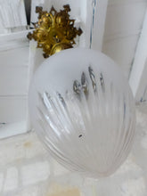 Load image into Gallery viewer, Antique French Ceiling 19TH Chandelier Gilded Bronze Brass Cut Glass Shade
