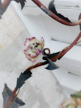 Load image into Gallery viewer, Rare French Antique Louis XVI Lantern Chandelier Porcelain Flowers Foliage 1930
