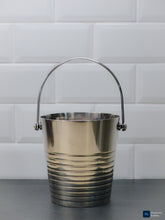 Load image into Gallery viewer, 1930 CHRISTOFLE Antique French Ice Bucket Silverplated ONUDULATIONS by Luc Lanel

