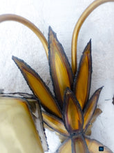 Load image into Gallery viewer, RARE Att. Christian Techoueyres Brass Flower Wall Sconce for Maison Jansen 1970'
