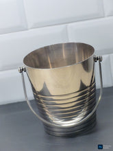 Load image into Gallery viewer, 1930 CHRISTOFLE Antique French Ice Bucket Silverplated ONUDULATIONS by Luc Lanel
