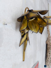 Load image into Gallery viewer, RARE Att. Christian Techoueyres Brass Flower Wall Sconce for Maison Jansen 1970'

