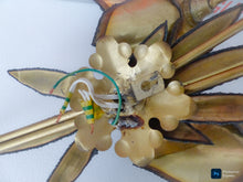 Load image into Gallery viewer, RARE Att. Christian Techoueyres Brass Flower Wall Sconce for Maison Jansen 1970'
