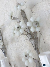 Load image into Gallery viewer, MURANO 1980 Vintage PAIR Wall Light White Opaline Drops Flowers Bead Chandelier
