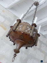 Load image into Gallery viewer, Gorgeous Antique French Crown Sanctuary Church Chandelier Ceiling Religious 19TH
