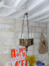 Load image into Gallery viewer, Gorgeous Antique French Crown Sanctuary Church Chandelier Ceiling Religious 19TH
