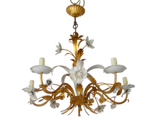 Load image into Gallery viewer, MASCA Vintage Florentine Ceiling Hollywood Regency Mid Century Chandelier 1970's
