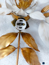 Load image into Gallery viewer, 24" Large Vintage Mid Century Italian Ceiling Wall Light Gilded Chandelier MASCA
