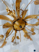 Load image into Gallery viewer, MASCA Vintage Florentine Ceiling Hollywood Regency Mid Century Chandelier 1970's
