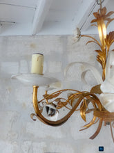 Load image into Gallery viewer, MASCA Vintage Florentine Ceiling Hollywood Regency Mid Century Chandelier 1970's
