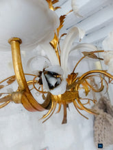 Load image into Gallery viewer, MASCA Vintage Florentine Ceiling Hollywood Regency Mid Century Chandelier 1970's
