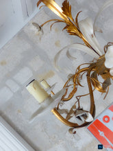 Load image into Gallery viewer, MASCA Vintage Florentine Ceiling Hollywood Regency Mid Century Chandelier 1970's
