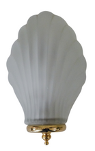 Load image into Gallery viewer, Gorgeous Vintage Wall Light Sconce Shell ART DECO molded Glass brass 1980
