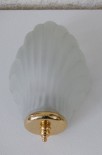 Load image into Gallery viewer, Gorgeous Vintage Wall Light Sconce Shell ART DECO molded Glass brass 1980
