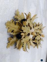 Load image into Gallery viewer, PAIR BANCI Mid Century Murano Ceiling Wall Light Gilded Tole Chandelier
