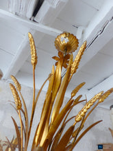 Load image into Gallery viewer, Gorgeous Gilded Chandelier Ceiling 70's Hollywood Regency Mid Century Wheat KOGL
