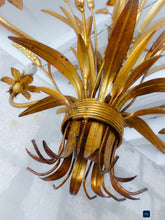 Load image into Gallery viewer, Gorgeous Gilded Chandelier Ceiling 70's Hollywood Regency Mid Century Wheat KOGL
