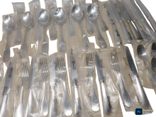 Load image into Gallery viewer, CHRISTOFLE TOURAINE Stainless Table set 6 Place settings CAPRICORNE New &amp; Mint
