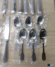 Load image into Gallery viewer, CHRISTOFLE TOURAINE Stainless Table set 6 Place settings CAPRICORNE New &amp; Mint
