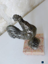 Load image into Gallery viewer, 1920 Antique Decorative Figure Mascot Rooster Cockrel French Bronze Statue 5"
