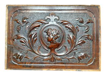 Load image into Gallery viewer, 24" Antique French Hand Carved Walnut Wood Panel Classic Woman Medallion 19TH

