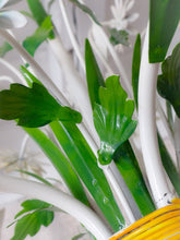 Load image into Gallery viewer, Charming Florentine Chandelier Painted Metal Tole Flowers 80's Italian Ceiling
