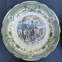 Load image into Gallery viewer, Vintage French 12pc Cabinet Plate Set Napoleon Military Theme Sarreguemines 7.5&quot;
