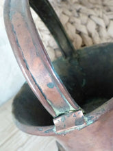 Load image into Gallery viewer, Late 18th Century small  Antique French Copper Rustic Basket Pot Garden
