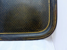 Load image into Gallery viewer, HUGE 29&quot; Antique 19th C French Empire Painted Tole Metal Toleware Rectangul Tray
