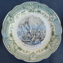 Load image into Gallery viewer, Vintage French 12pc Cabinet Plate Set Napoleon Military Theme Sarreguemines 7.5&quot;
