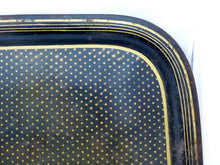 Load image into Gallery viewer, HUGE 29&quot; Antique 19th C French Empire Painted Tole Metal Toleware Rectangul Tray
