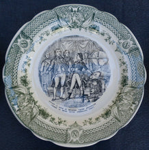 Load image into Gallery viewer, Vintage French 12pc Cabinet Plate Set Napoleon Military Theme Sarreguemines 7.5&quot;
