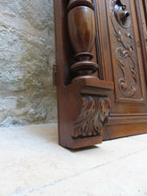 Load image into Gallery viewer, Pair Antique French Hand Carved Solid Wood Doors Panels Gothic Chimera Salvage
