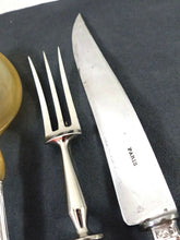 Load image into Gallery viewer, Era 1880 Antique French Sterling Silver 4pieces Salad &amp; Carving Set Napoleon III
