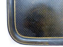 Load image into Gallery viewer, HUGE 29&quot; Antique 19th C French Empire Painted Tole Metal Toleware Rectangul Tray
