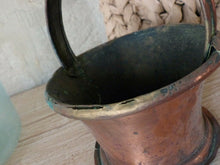 Load image into Gallery viewer, Late 18th Century small  Antique French Copper Rustic Basket Pot Garden
