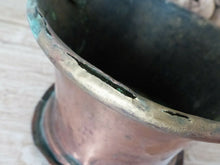 Load image into Gallery viewer, Late 18th Century small  Antique French Copper Rustic Basket Pot Garden
