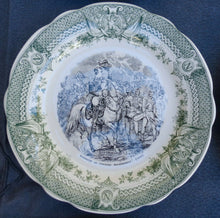 Load image into Gallery viewer, Vintage French 12pc Cabinet Plate Set Napoleon Military Theme Sarreguemines 7.5&quot;
