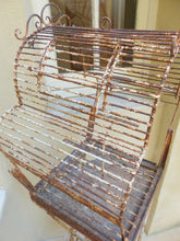 Load image into Gallery viewer, Large Antique French Napoleon III Iron Bird Cage Stand Decor Birdcage 19TH RARE
