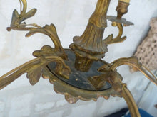 Load image into Gallery viewer, Late 19TH Antique French 5 Arms Ormolu Bronze Chandelier Ceiling Rococo Louis XV
