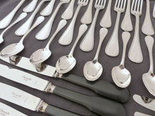 Load image into Gallery viewer, CHRISTOFLE PERLES Table set 12 Place settings 60 pieces Silverplated - MINT
