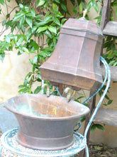 Load image into Gallery viewer, 19th Century Rustic French Large Copper Gravity Wash Basin Fountain
