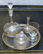 Load image into Gallery viewer, BACCARAT- ANTIQUE SET NIGHT SERVICE 19TH French Blowned Crystal Gilded 5 pieces
