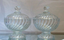 Load image into Gallery viewer, BACCARAT BAMBOU - Gorgeous PAIR 2x Candy Box Crystal Covered Box Bamboo 1930
