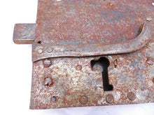 Load image into Gallery viewer, 17TH CENTURY LARGE PRIMITIVE HAND MADE WROUGHT IRON CASTLE DOOR LOCK ANTIQUE
