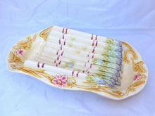 Load image into Gallery viewer, Antique French Majolica Asparagus Server Serving Platter c.1800&#39;s
