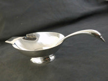 Load image into Gallery viewer, CHRISTOFLE &amp; Gallia Sauce boat &amp; spoon Swan C Fjerdingstad Saucière ART DECO
